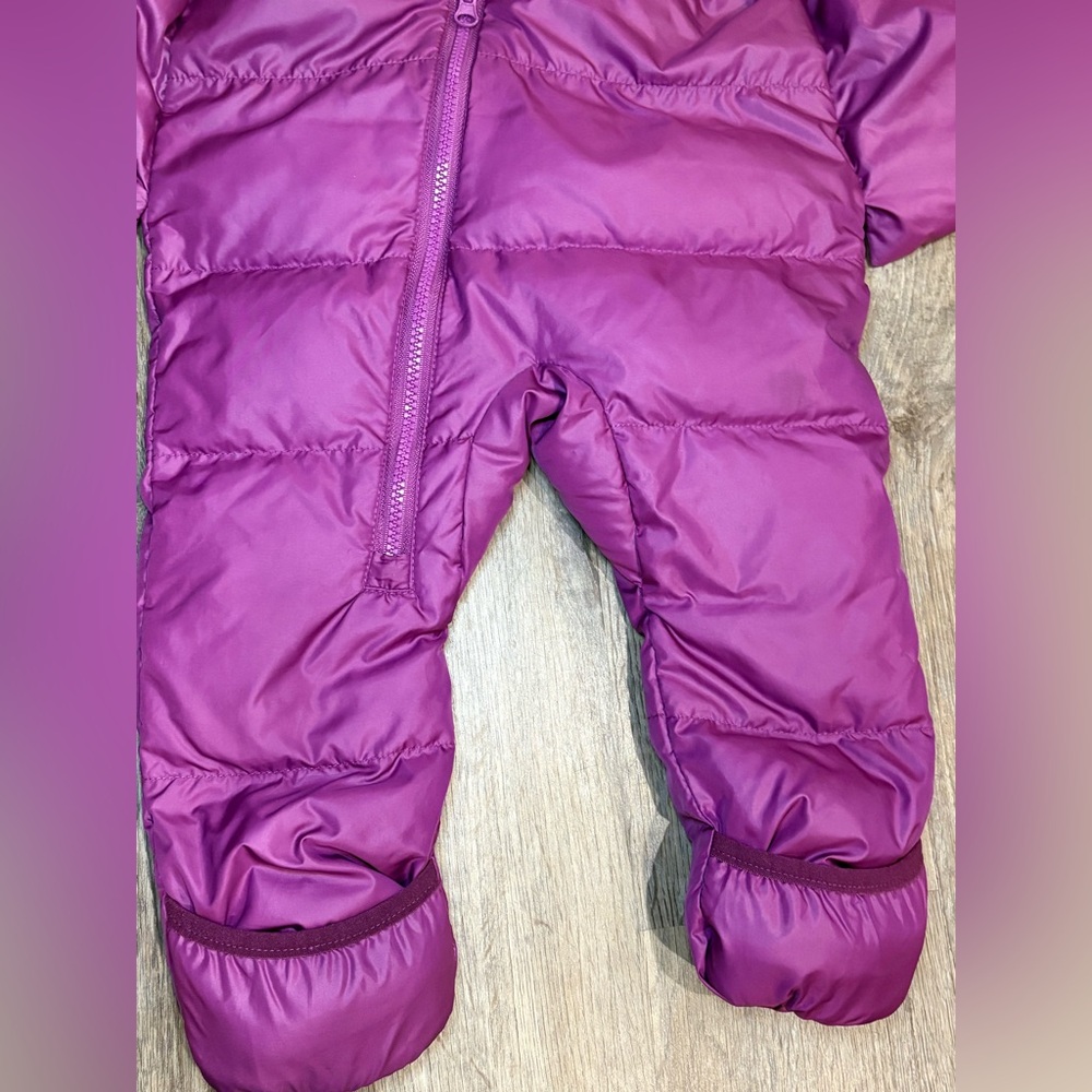 One kid Purple Puffer Snowsuit for infant girl 12/18 months - Picture 4 of 6